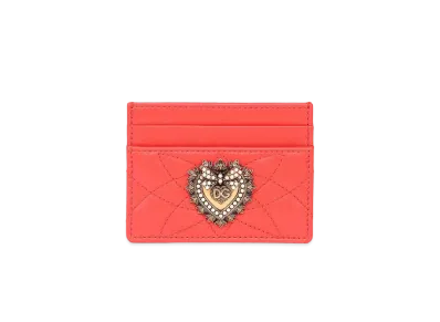 Dolce&Gabbana Devotion Credit Card Holder Matrasse Nappa "Orange"