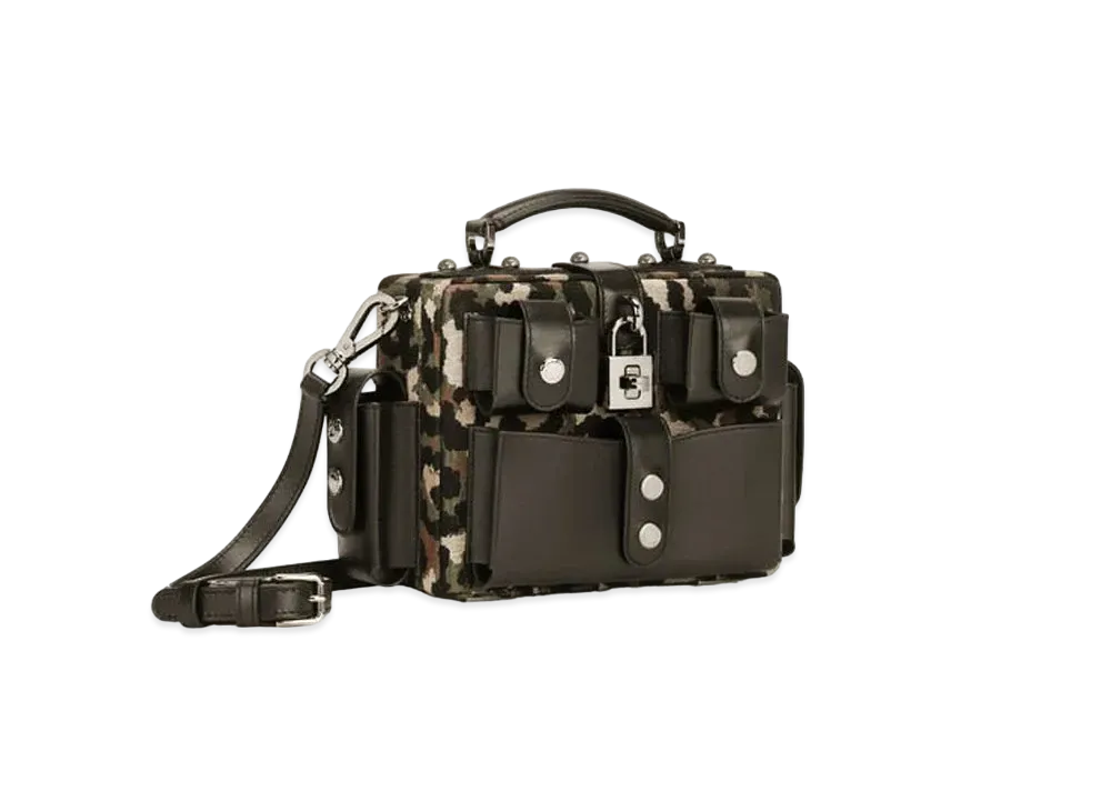 Dolce&Gabbana Crossbody Bag Camouflage Jacquard "Black"