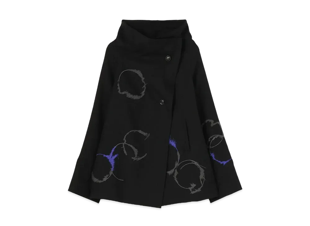 Yohji Yamamoto Y's WOOL GAUZE DOT JACQUARD ASSYME JACKET "Black"