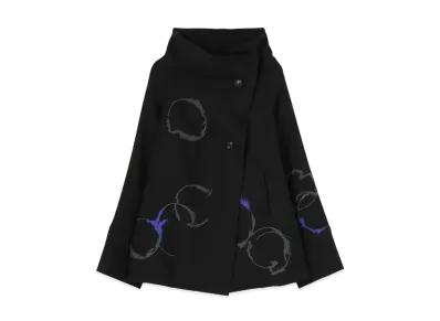 Yohji Yamamoto Y's WOOL GAUZE DOT JACQUARD ASSYME JACKET "Black"