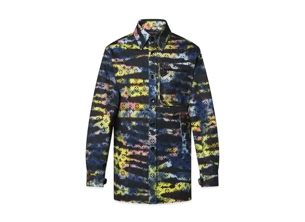 Louis Vuitton Printed Monogram Tie-Dye Denim Shirt