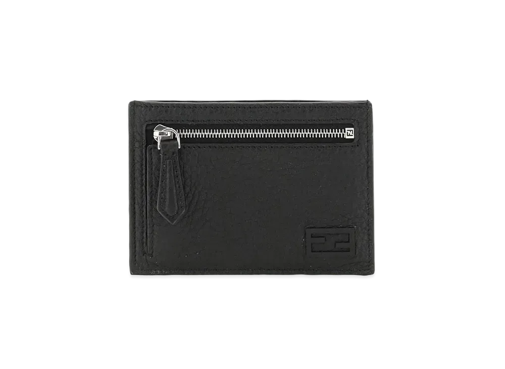FENDI Card Case Leather Card Case "Black"