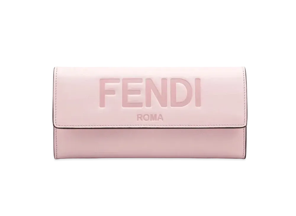 【値下げしました】 FENDI　長財布　8M0251-A6CB　ブラウン×ピンク 中古・古着通販】FENDI (フェンディ) 長財布 ピンク｜ブランド