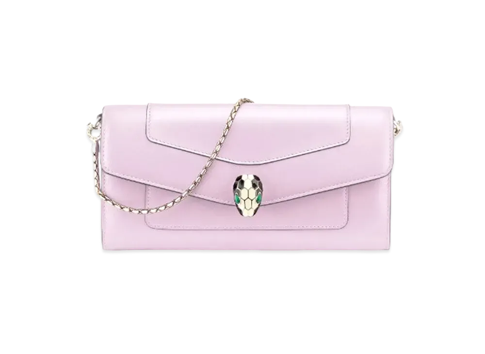 BVLGARI Serpenti Forever Chain Wallet "Pink"