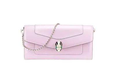 BVLGARI Serpenti Forever Chain Wallet "Pink"