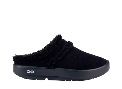 OOFOS Women's OOcoozie Mule "Black/Black"