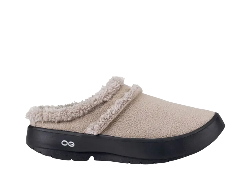 OOFOS Women's OOcoozie Mule "Black/Tawny"