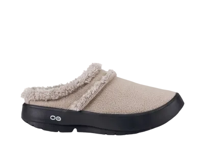 OOFOS Women's OOcoozie Mule "Black/Tawny"