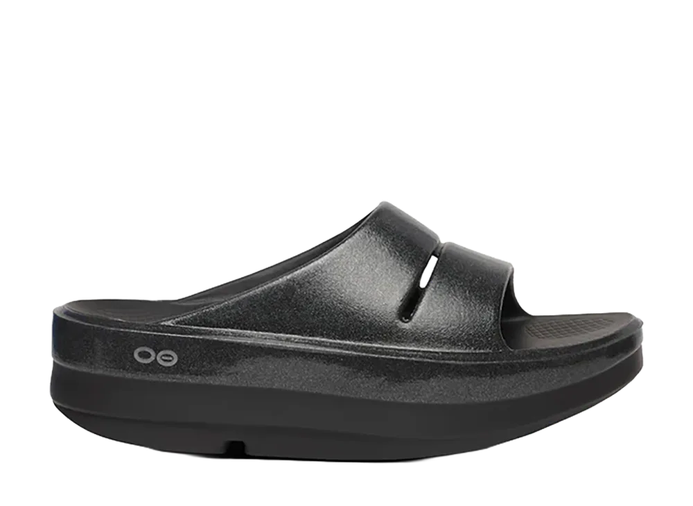 OOFOS OOmega OOahh Luxe "Black Sparkle"