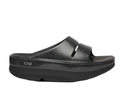 OOFOS OOmega OOahh Luxe "Black Sparkle"
