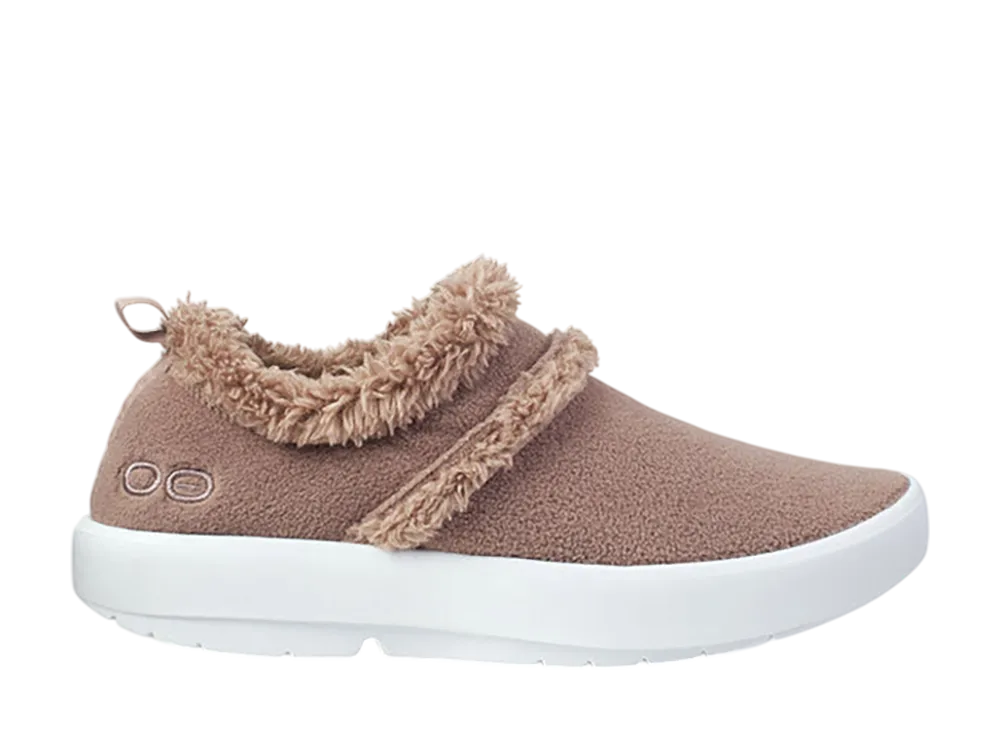 OOFOS Women's OOcoozie Low "White/Chocolate"