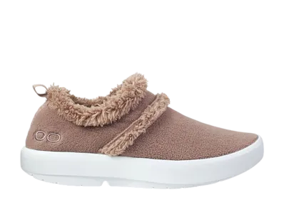 OOFOS Women's OOcoozie Low "White/Chocolate"