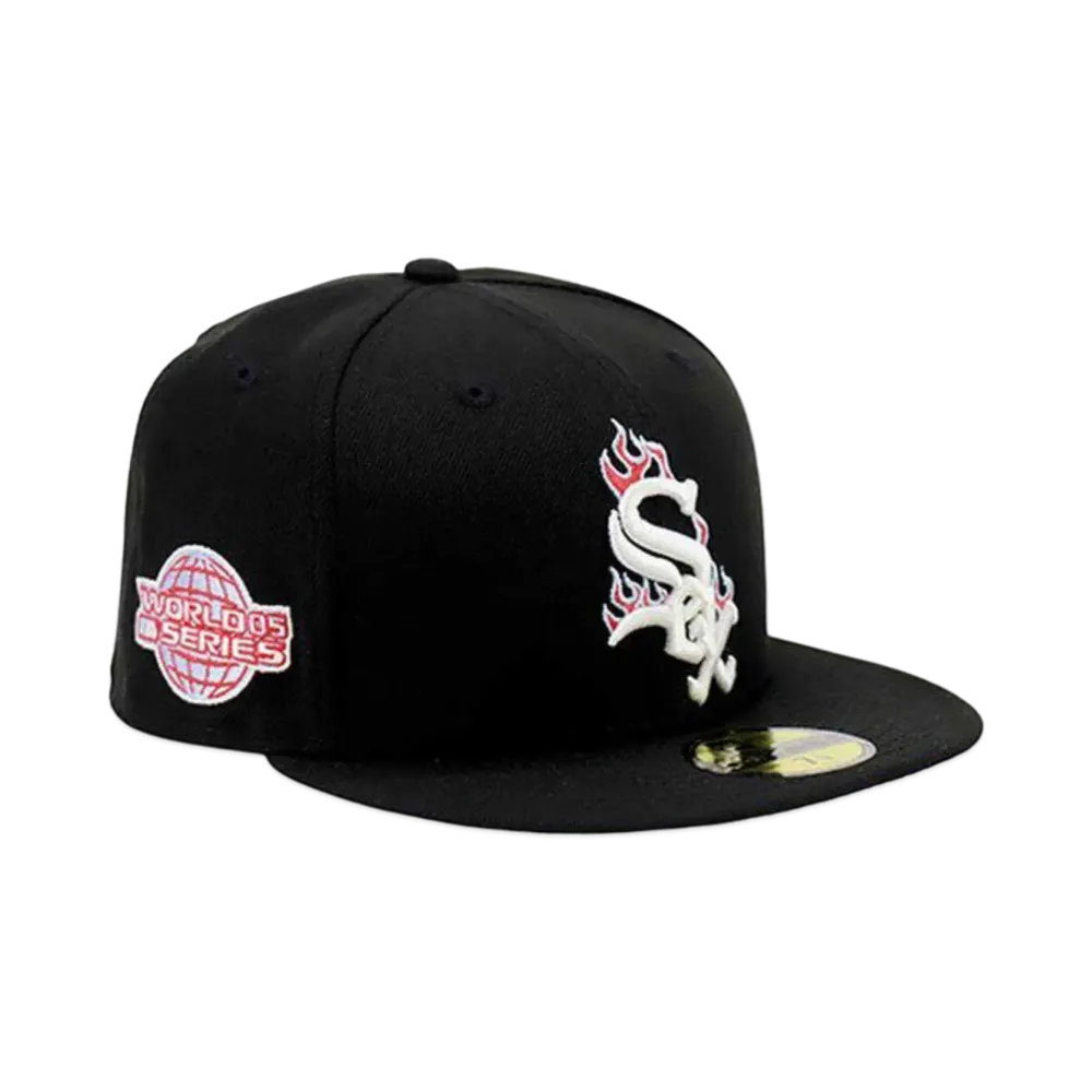 NEW ERA x THE CAP "BLAZE OUT" 59Fifty Shicago White Sox "Black"