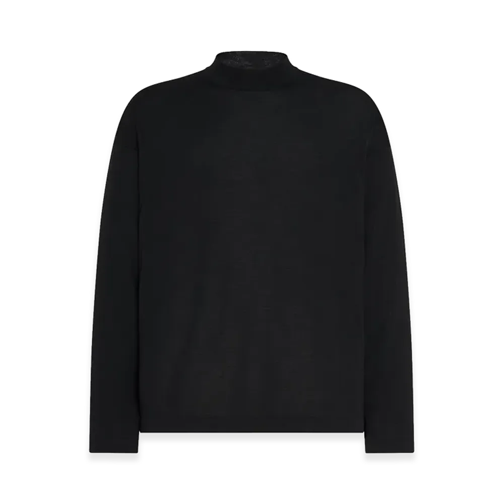 The Row Delsie Wool Mock Neck "Black"