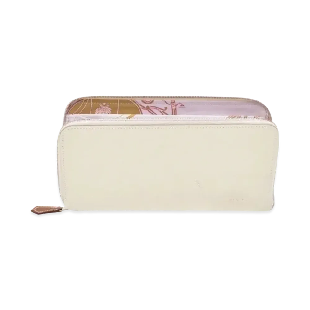 Hermes Azap Silk'In Long Veau Epsom/Silk "Cle/Mauve Pale/Silver"