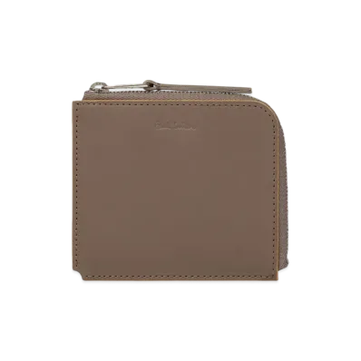Paul Smith Striped Colored Edge Card And Coin Case "GrayishBeige"