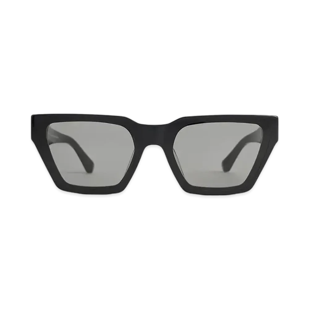 CHARLES & KEITH Recycled Acetate Angular Sunglasses "JetBlack"