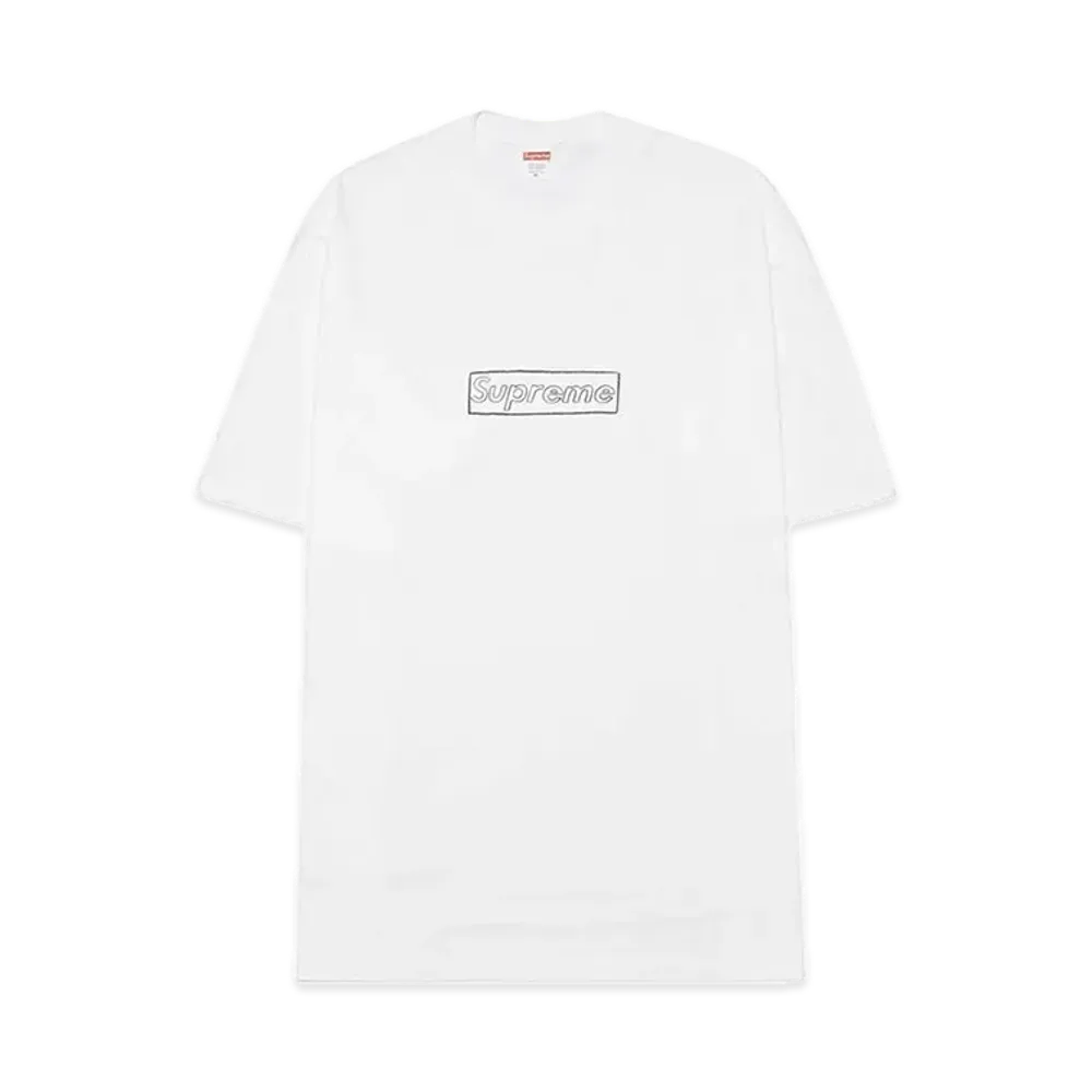 Supreme x KAWS Chalk Logo Tee "White"