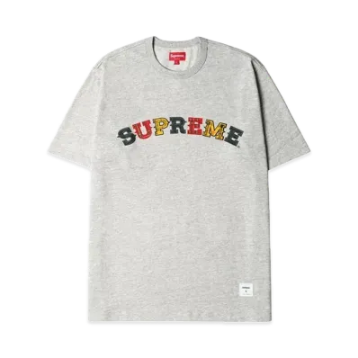 Supreme Plaid Appliqué S/S Top "Grey"