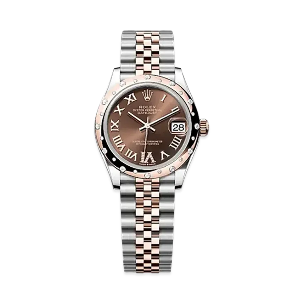 ROLEX Datejust 31mm Oystersteel & Everose Gold Diamond 278341RBR "Chocolate"