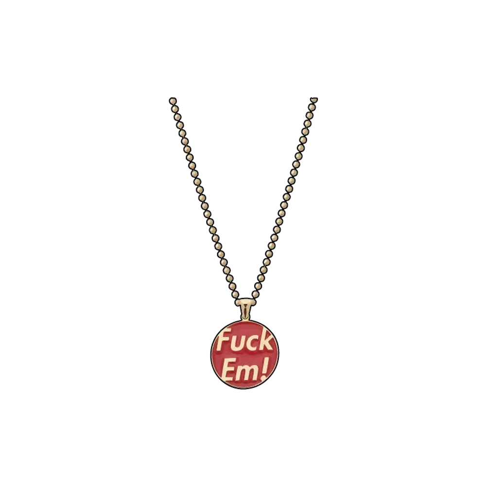 Supreme x Jacob&Co Fuck Em Pendant "Gold"