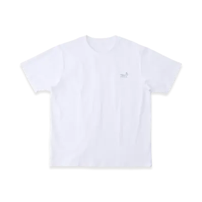 FEELS. One Point Logo Stitch T-Shirt "White/Light Blue"
