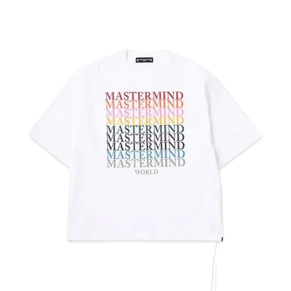 mastermind WORLD Boxy Multi Logo Tee "White"