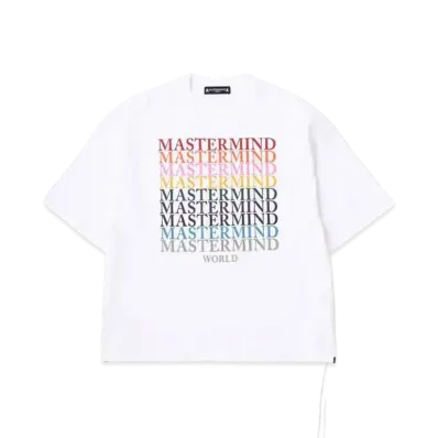mastermind WORLD Boxy Multi Logo Tee "White"