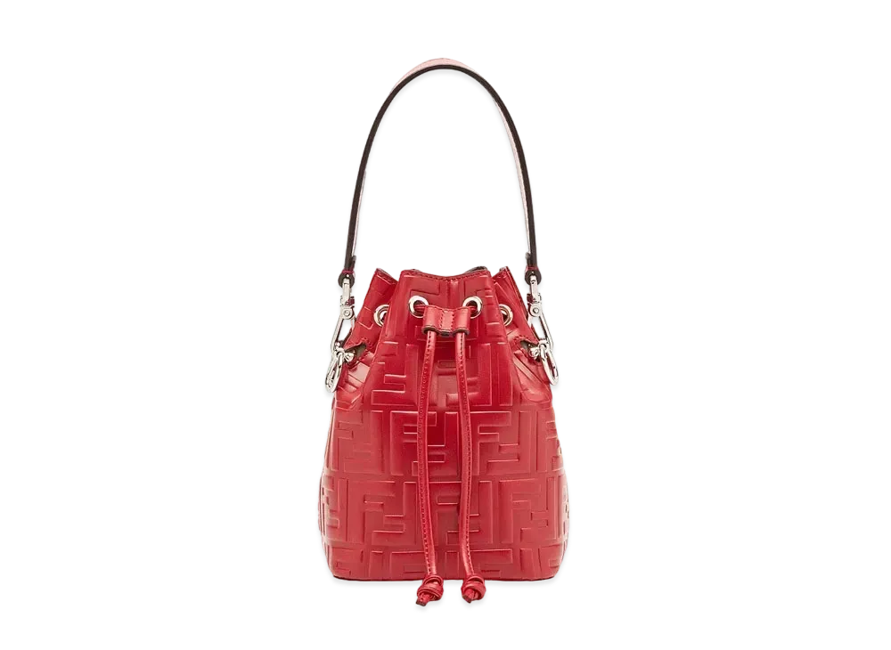 FENDI Mon Tresor Leather Mini Bag "Red"
