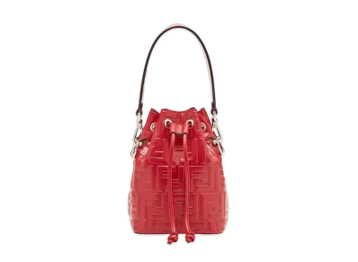 FENDI Mon Tresor Leather Mini Bag "Red"