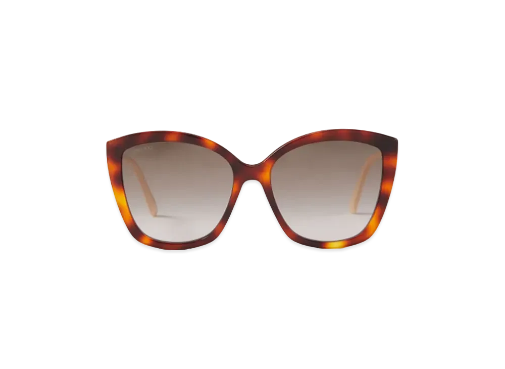 Jimmy Choo Nat Cat Eye Sunglasses With Swarovski Crystals "Dark Havana"