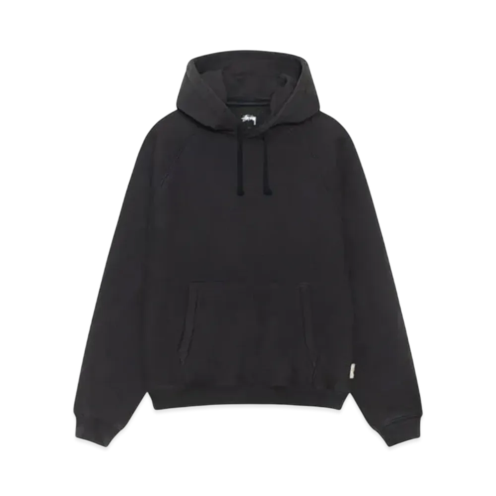Stussy Fleece Raglan Hoodie "Washed Black"
