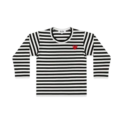 PLAY COMME des GARCONS Kids Striped T-Shirt "Black"
