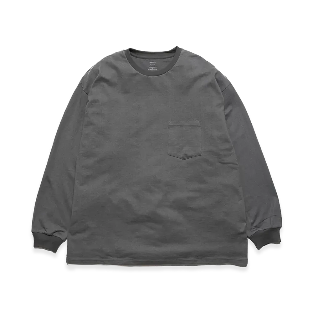 Graphpaper L/S Oversized Pocket Tee "Gray"