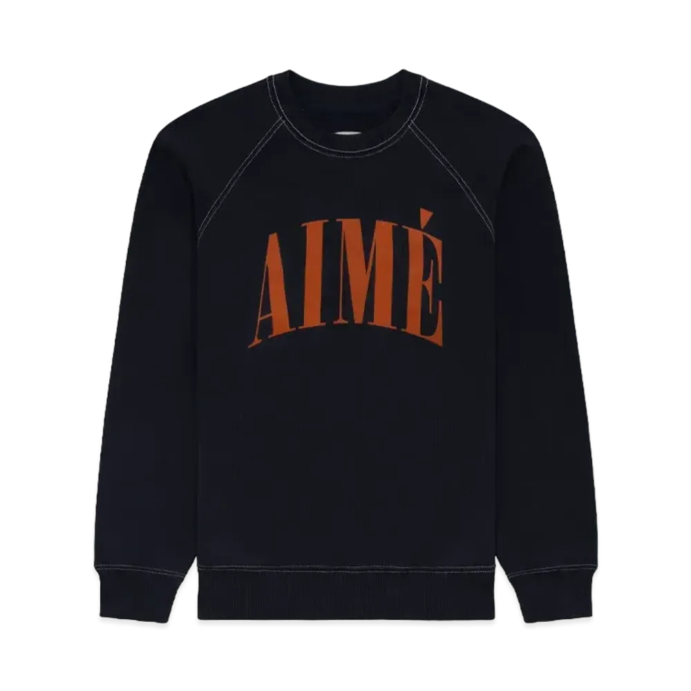 Aime Leon Dore Aime Logo Crewneck Sweatshirt "Navy"