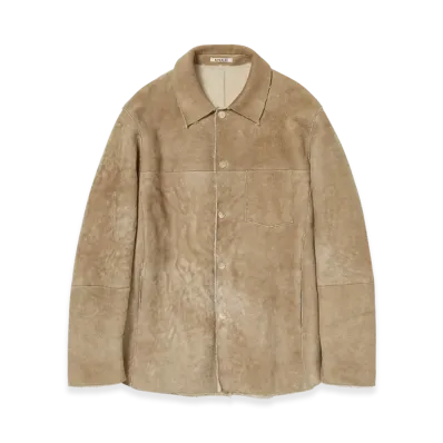 AURALEE Women's Merino Mouton Shirt Blouson "Beige"