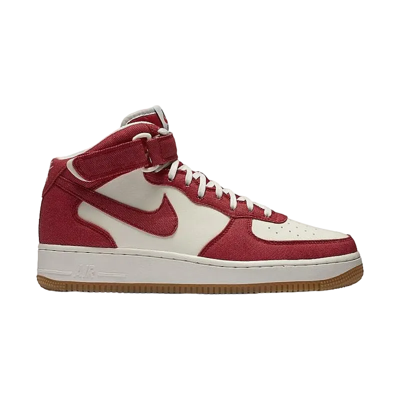 ナイキ エアフォース1 ミッド "レッド デニム"