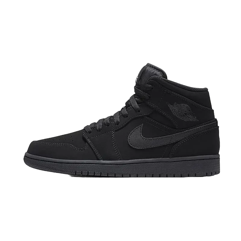 ナイキ エアジョーダン1 ミッド "ブラック ブラック ホワイト"