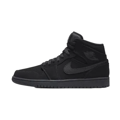 ナイキ エアジョーダン1 ミッド "ブラック ブラック ホワイト"