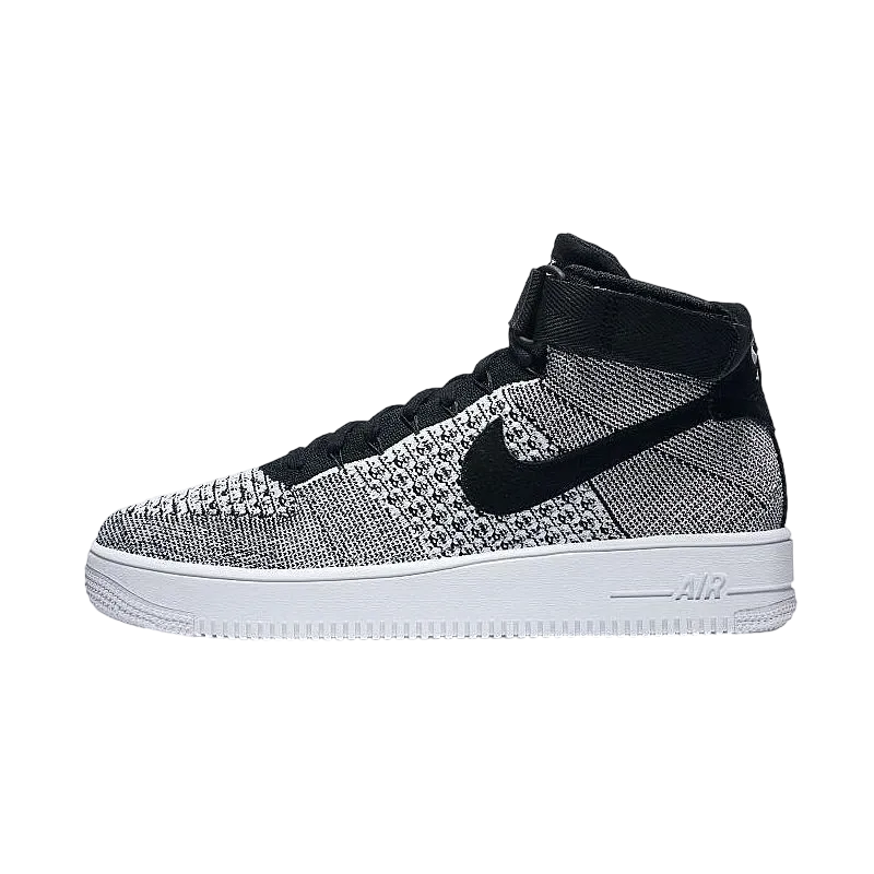 Nike Air Force 1 Ultra Flyknit Mid "Black/Black-White"