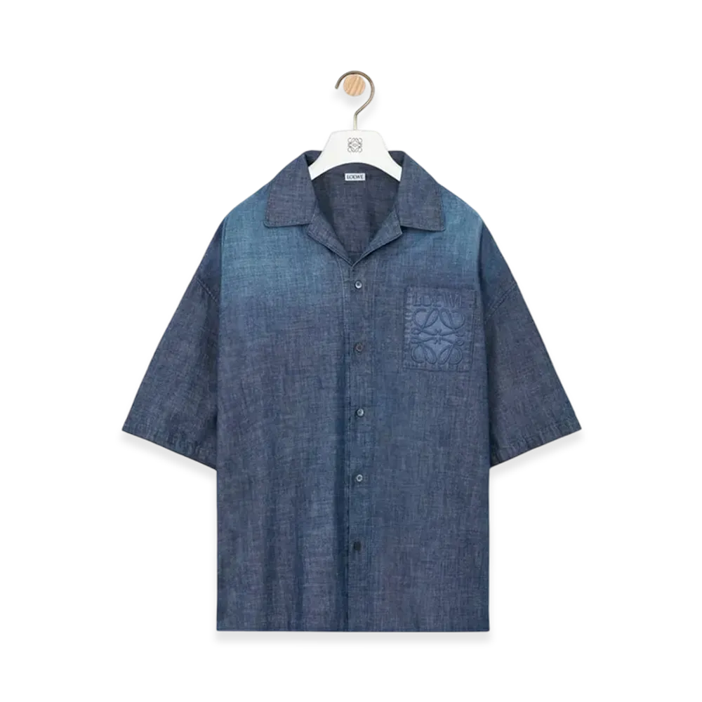 LOEWE Short-Sleeve Shirt "Washed Blue"