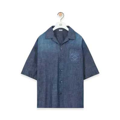 LOEWE Short-Sleeve Shirt "Washed Blue"