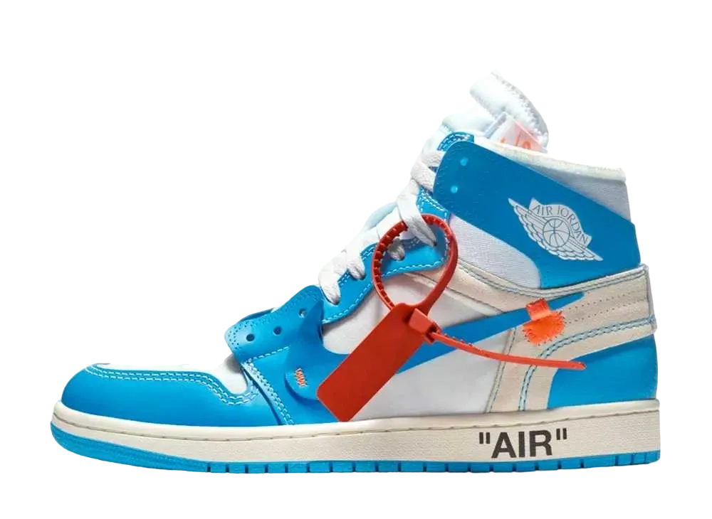 Off-White × Nike Air Jordan 1 High UNC "White/Dark Powder Blue"