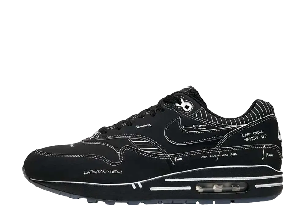 NIKE AIR MAX 1 TINKER SCHEMATIC BLACK