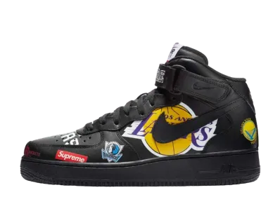 Supreme × NBA × Nike Air Force 1 Mid '07 "Black"