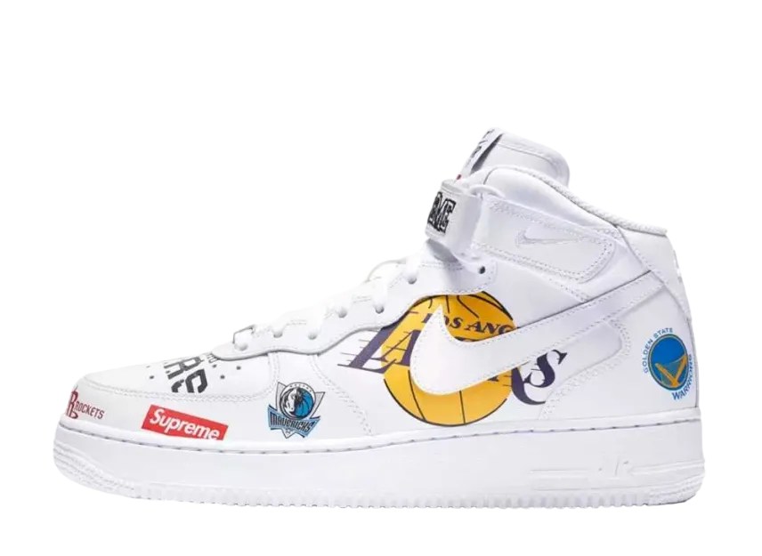 シュプリーム × NBA × ナイキ エアフォース1 ミッド ’07 "ホワイト"