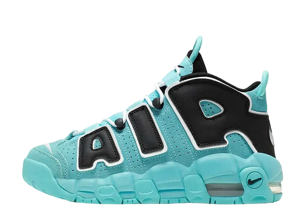 NIKE AIR MORE UPTEMPO GS "LIGHT AQUA / BLACK / WHITE"
