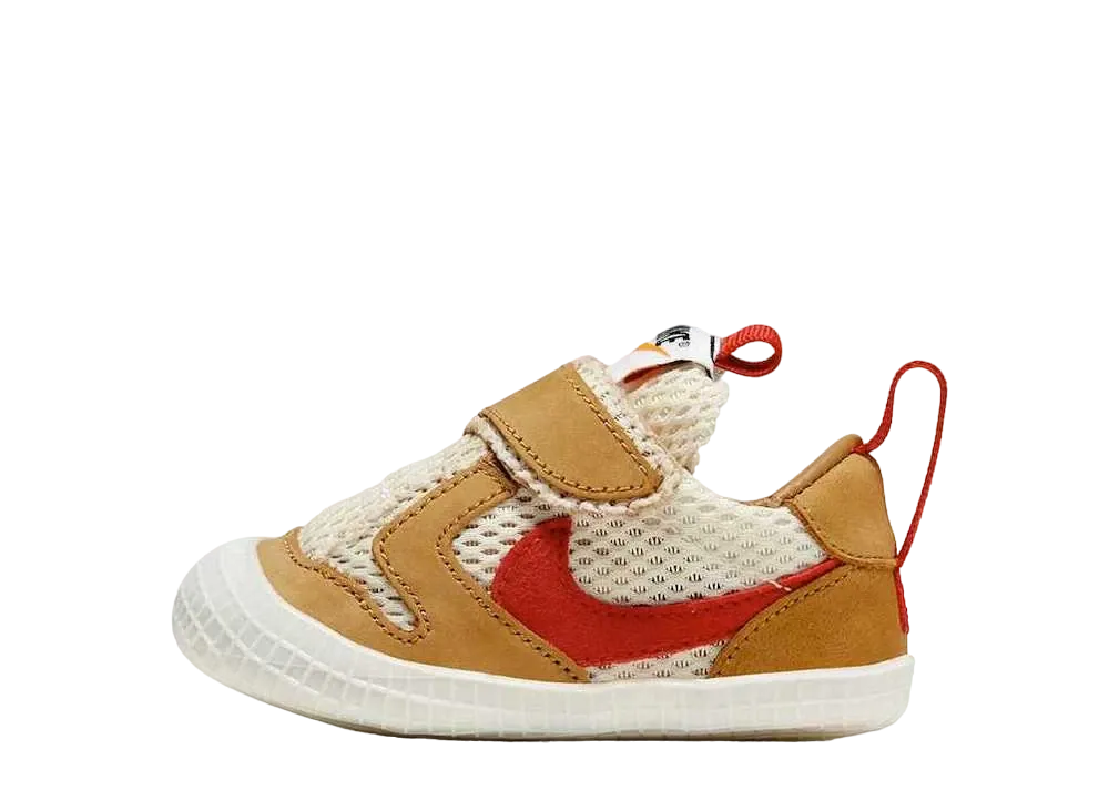 Tom Sachs × Nike TD Crib Bootie Marsyard 2.0 "Sport Red/Brown"