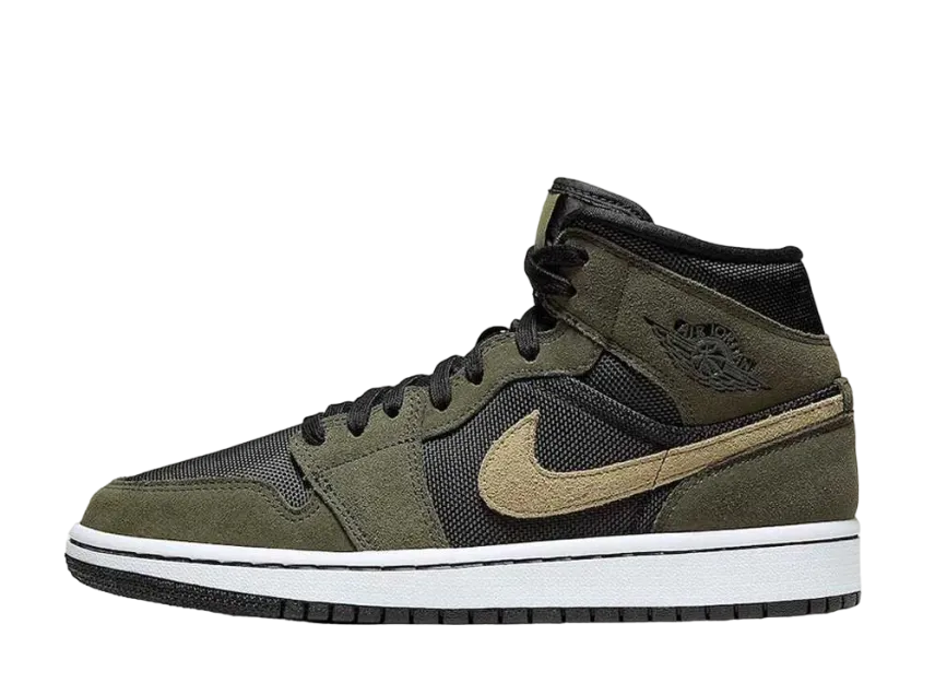 ナイキ ウィメンズ エアジョーダン1 ミッド "ミリタリー カラー"