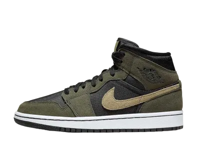 ナイキ ウィメンズ エアジョーダン1 ミッド "ミリタリー カラー"